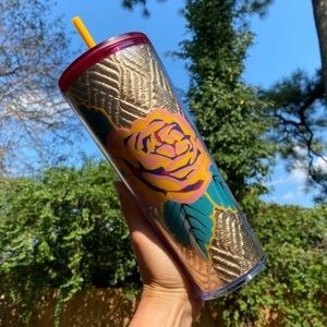 NWT Starbucks Rose Gold Quilted Tumbler